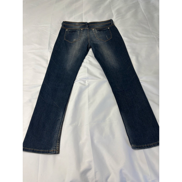Women's Dollhouse Blue Distressed Straight Leg Jeans Juniors 9 - Picture 8 of 9